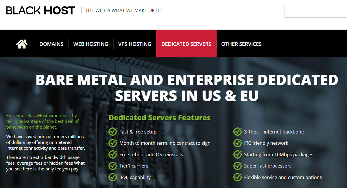 blackhost bare metal servers